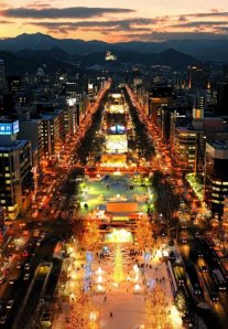 Sapporo during its annual Snow Festival