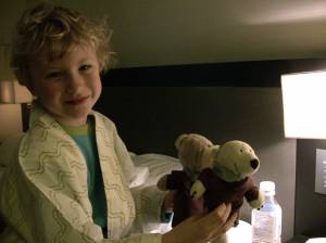 Will's ready for the day, at 3 a.m.