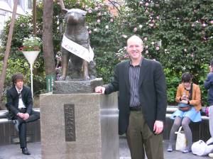 Rick with Hachiko