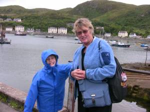 Mother and Will in Mallaig Mother and Will in Mallaig