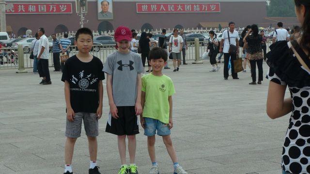 Will's new friends in Tiananmen